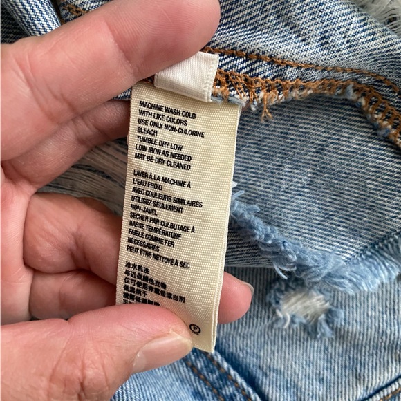 FREE PEOPLE We the Free Parker Wrap Denim Mini Skirt size 31 - Picture 9 of 9